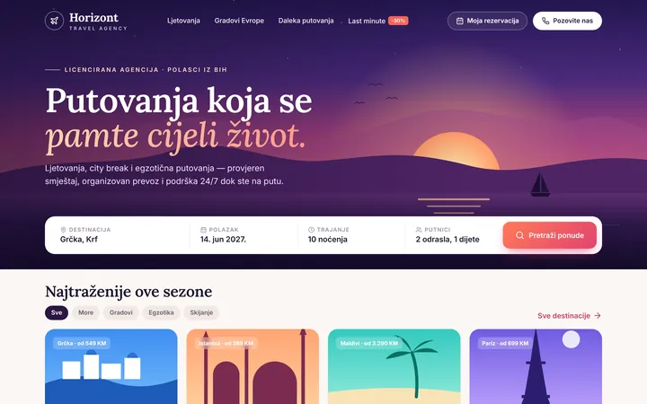 Concept 3: Travel agency